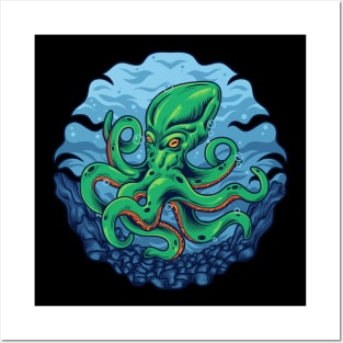 Octopus Monster Kraken Deep Sea Posters and Art